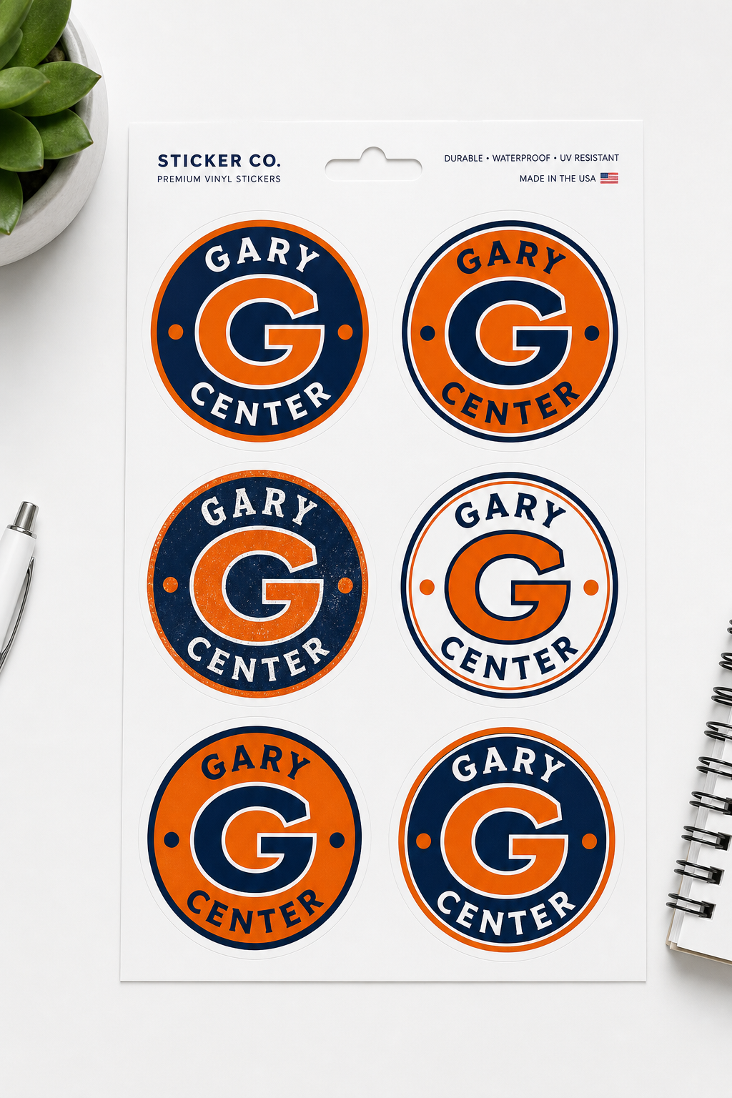 Sticker Sheet Mockup (PNG)